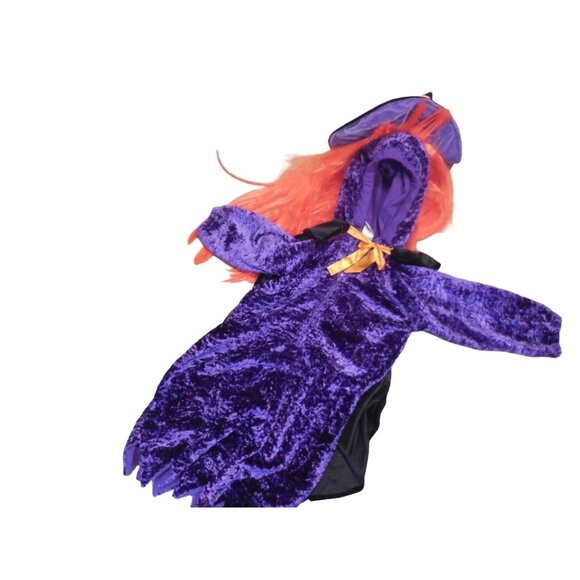 Toddler Witch Costume Chrisha Playful Plush Purple & Orange Halloween Outfit Age - Picture 2 of 9